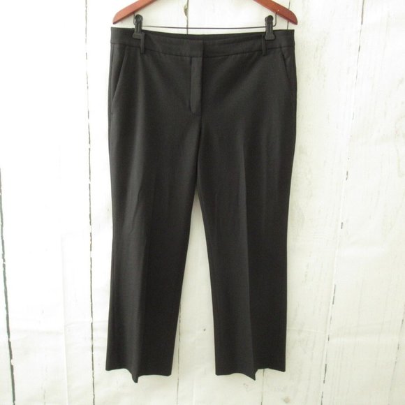 Kit & Ace Pants 10 Black Wool Blend Flat Front Crop Dress Suit Career - Picture 1 of 6